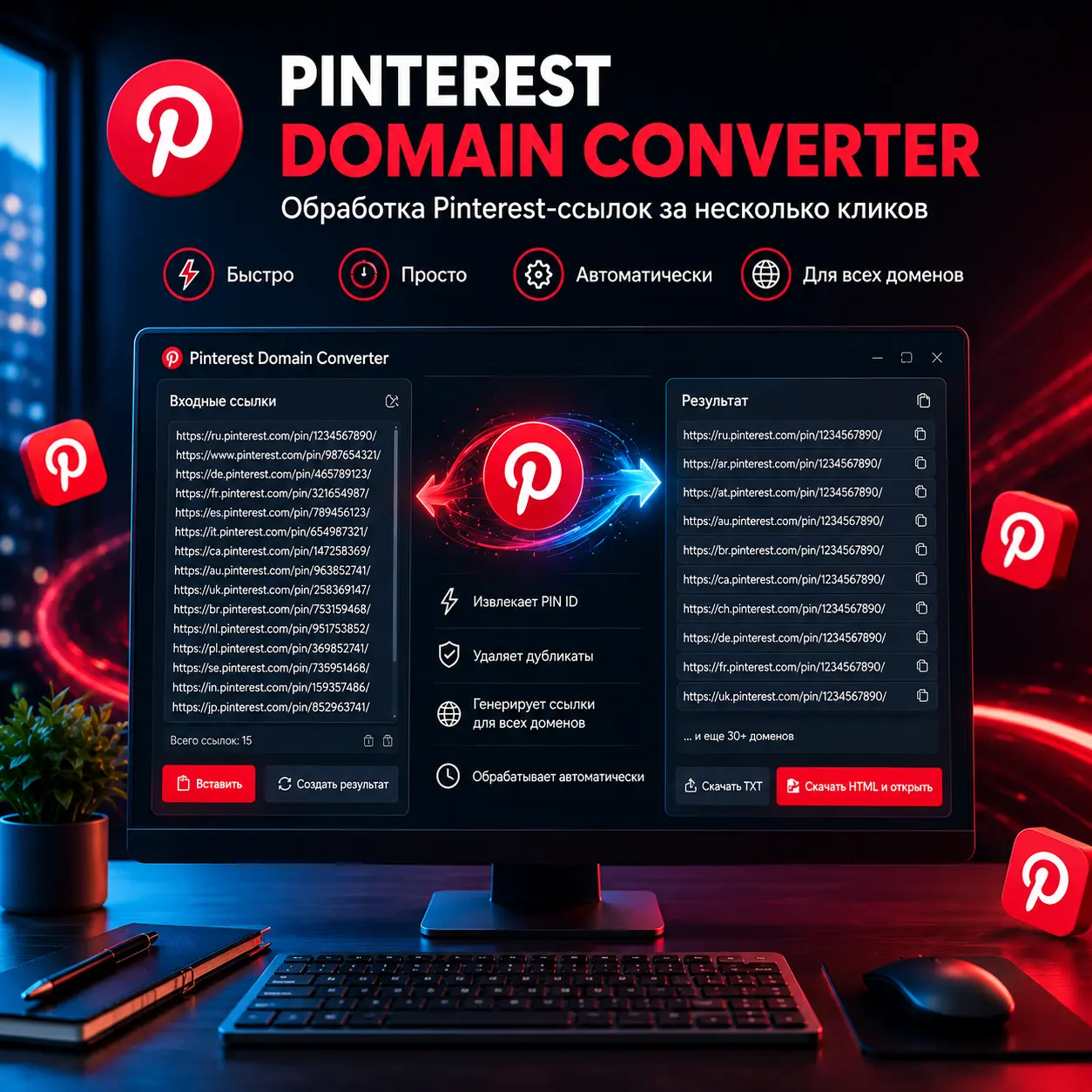Pinterest Domain Converter