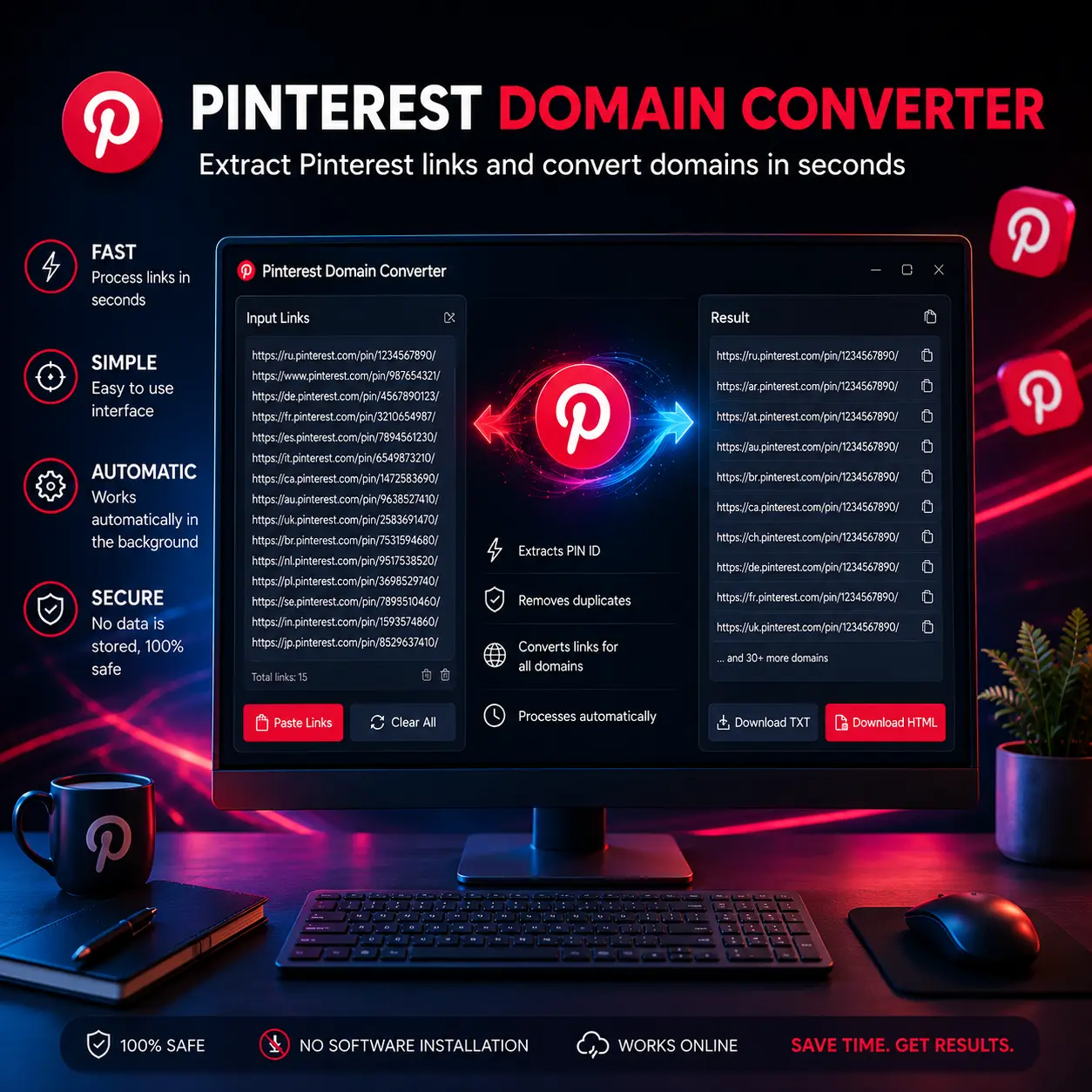 Pinterest Domain Converter